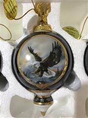 Bradford Editions Premier Issue of America the Beautiful Golden Eagle Ornaments